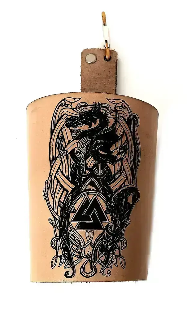 Kožený nosič CHLASTÁK na festivalový kelímek